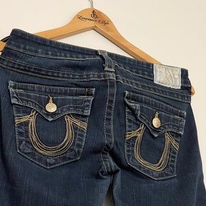 True Religion Billy Jean Gold Beaded Pockets 29